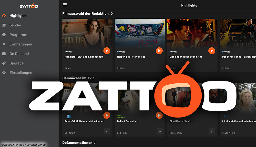 #Zattoo: Drei neue Sender von Mainstream Media