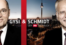 Harald Schmidt und Gregor Gysi, Jahresrückblick bei N-TV; © TVNOW