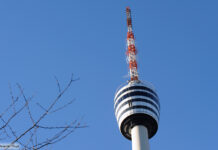 Der SWR Fernsehturm in Stuttgart