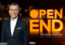 Michel Friedman moderiert "Open End" beim TV-Sender "Welt"