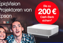 Epson Cashback auf Projektoren