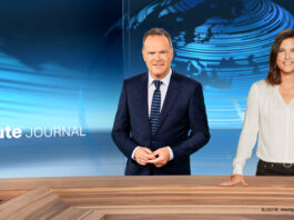 Christian Sievers und Hanna Zimmermann "heute-journal" © ZDF/K. Weddig/J. Kay/D.Staudt