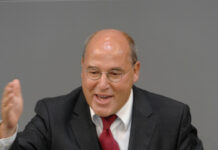 Gregor Gysi im Bundestag am Rednerpult