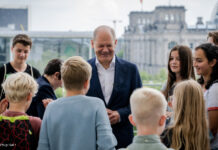 Olaf Scholz mit Kindern