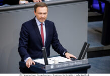 Christian Lindner, FDP, im Bundestag