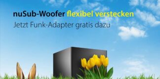 Nubert Oster Aktion 2023 gratis Adapter zu Subwoofer