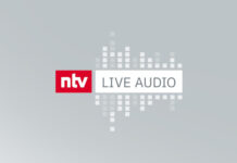 NTV Live Audio Logo auf grauem Grund