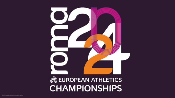 Logo der Leichtathletik-EM 2024 in Rom