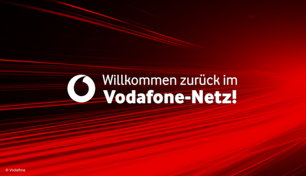 Willkommen zurück im Vodafone Netz! Banner