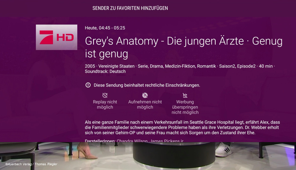 ProSiebenHD, Grey's Anatomy