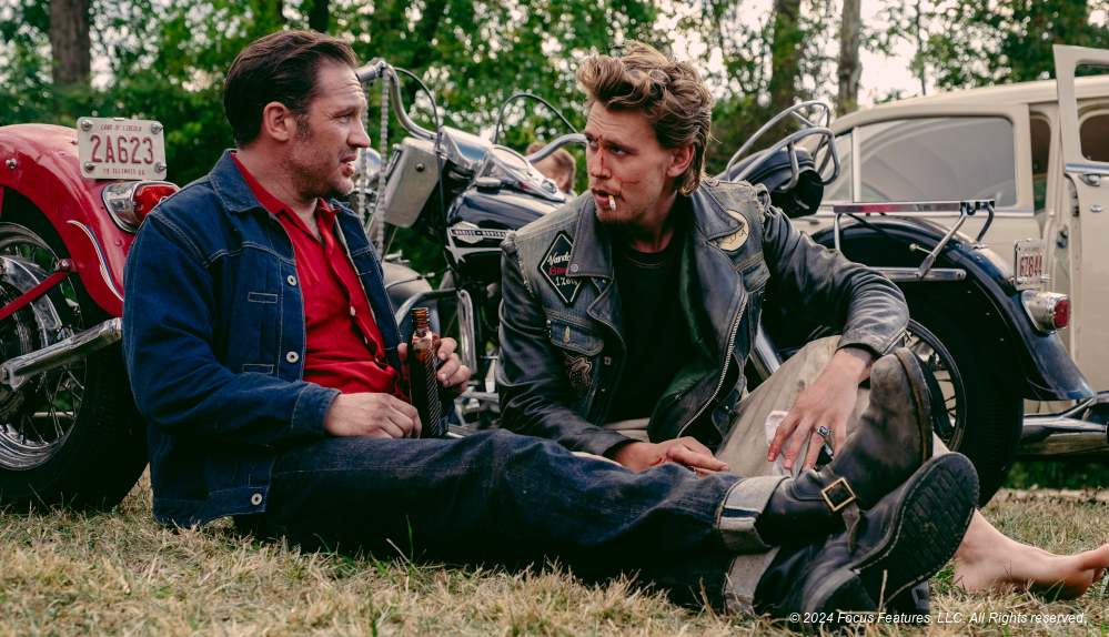 Tom Hardy und Austin Butler in "The Bikeriders"