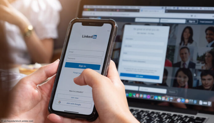 LinkedIn smartphone