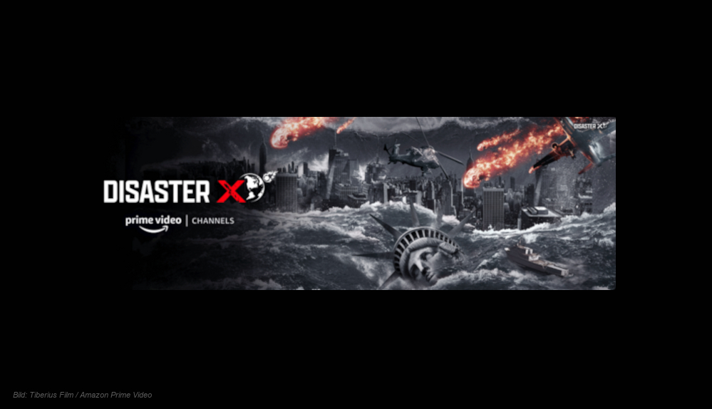 Der Header vom Amazon Prime Video Channel "Disaster X" mit einem post-apokalyptischen New York.