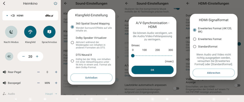 Sony Bravia Theatre Quad Bravia Connect App Soundeinstellung