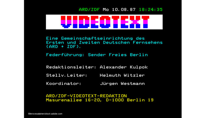 Videotext ARD ZDF 1987