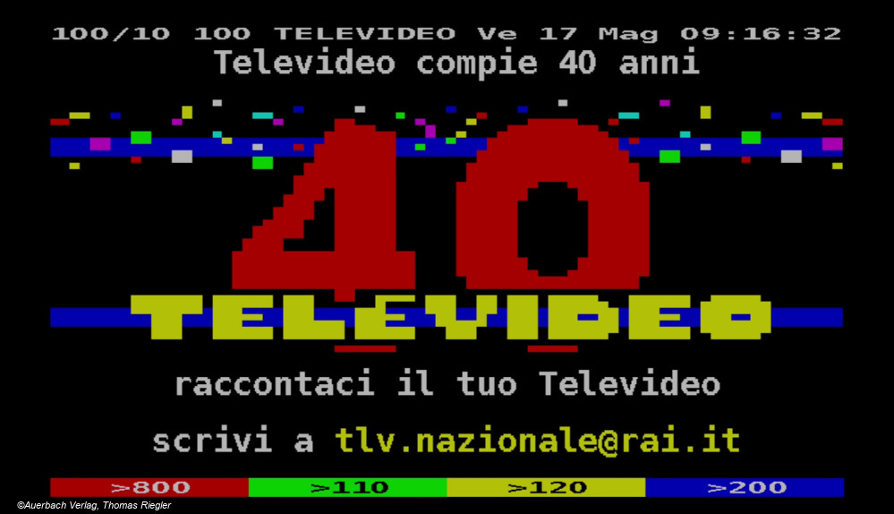 Videotext 40 Jahre Rai