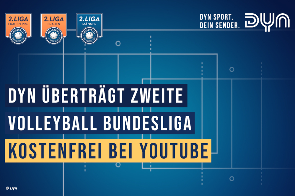 Dyn überträgt 2. Volleyball Bundesliga bei youtube