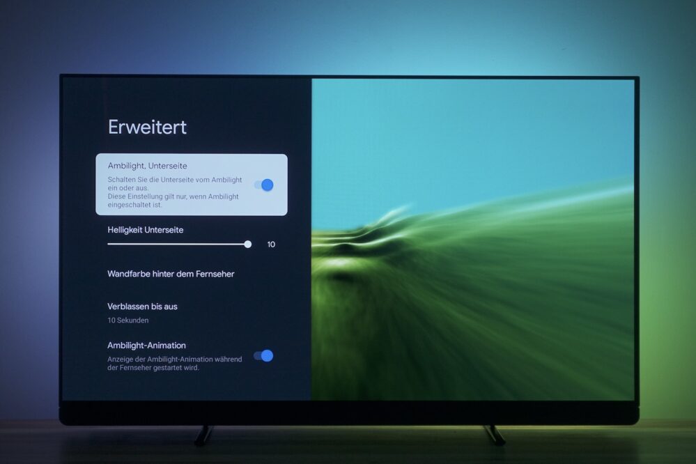 Philips OLED909 Ambilight Einstellungen