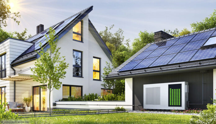 Solar-Haus-Photovoltaik-Speicher