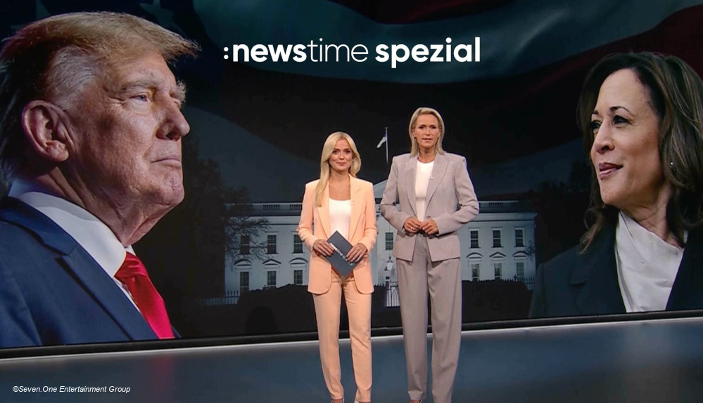 US-Wahl Trump Harris, Sat.1, Joyn, ProSieben, newstime