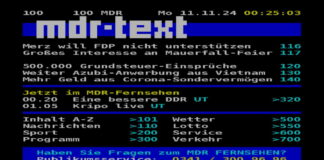 Am TV-Gerät bleibt der MDR Teletext weiter nutzbar.