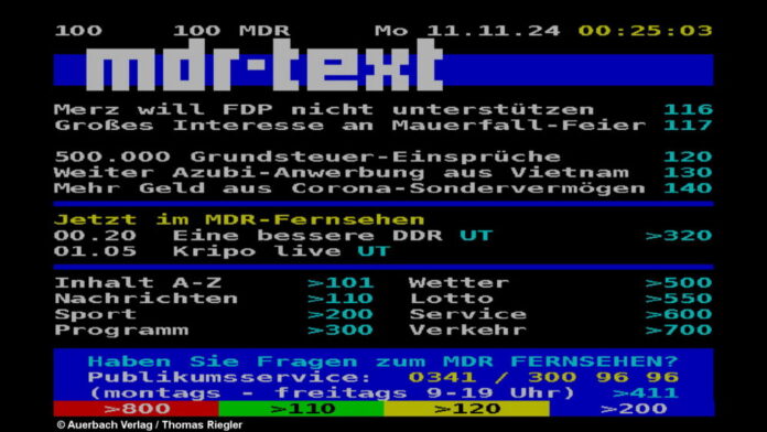 Am TV-Gerät bleibt der MDR Teletext weiter nutzbar.