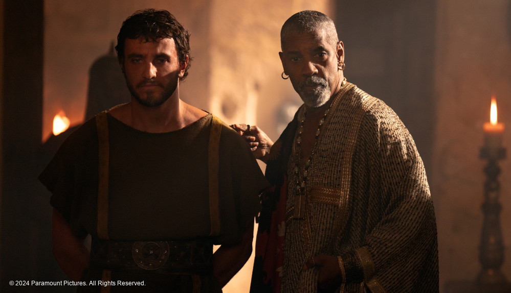 Paul Mescal und Denzel Washington in "Gladiator 2"