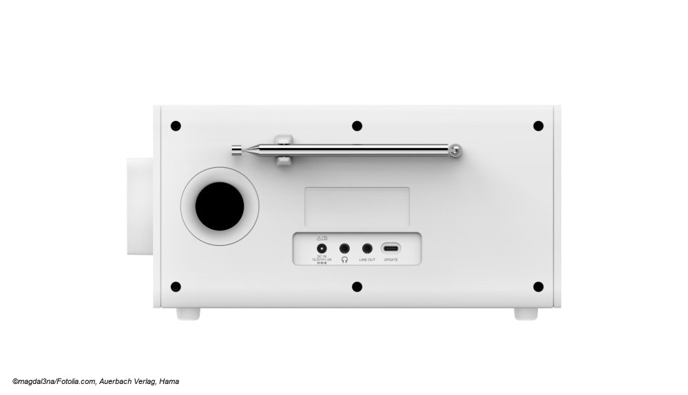 Digitalradio Hama DR1001BT, Rückseite