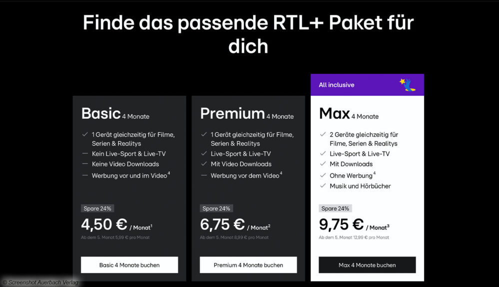 RTL+ Angebot