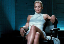 Sharon Stone als Catherin Tramell in der Verhörszene aus "Basic Instinct" (Januar 2025 bei Arte)