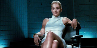 Sharon Stone als Catherin Tramell in der Verhörszene aus "Basic Instinct" (Januar 2025 bei Arte)