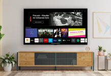 LG TV mit Arte-App-Werbung