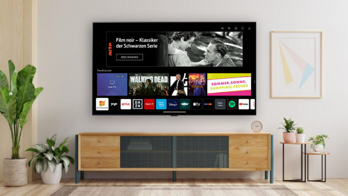 LG TV mit Arte-App-Werbung