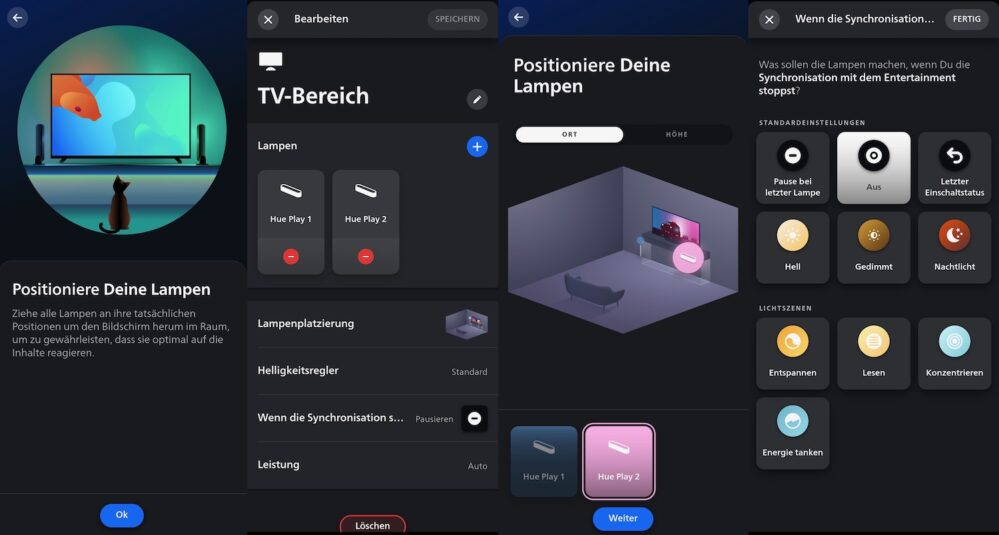 Philips Hue Lampen Platzierung App