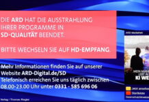 Wer hätte das gedacht. Auf den abgeschalteten SD-Kanälen gibt es noch die HbbTV-Signalisierung