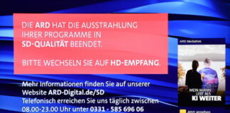 Wer hätte das gedacht. Auf den abgeschalteten SD-Kanälen gibt es noch die HbbTV-Signalisierung