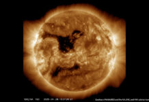 Ein Bild der Sonne im extremen ultravioletten Bereich