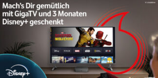 Vodafone GigaTV Fernseher mit Disney+