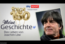 Ankündigungsbild zu "Meine Geschichte - Das Leben von Joachim Löw". Ein Foto von Jogi Löw und ein Schriftzug.