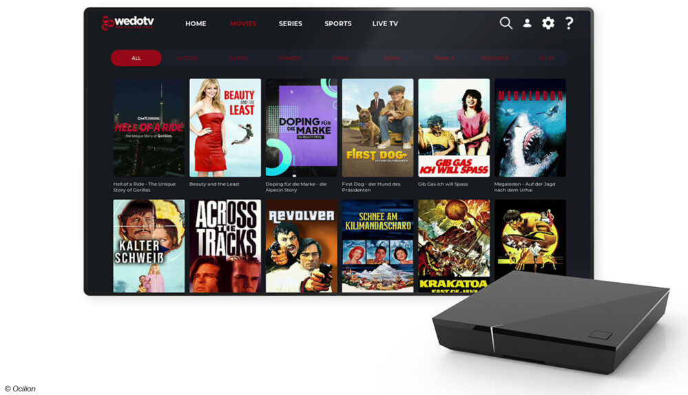 Ocilion bringt FAST Channels von Wedotv auf seine IPTV-Plattform